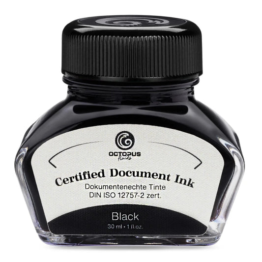 Octopus Fluids Fountain Pen Document Ink - 30 ml Bottle - Black -  Made in Germany