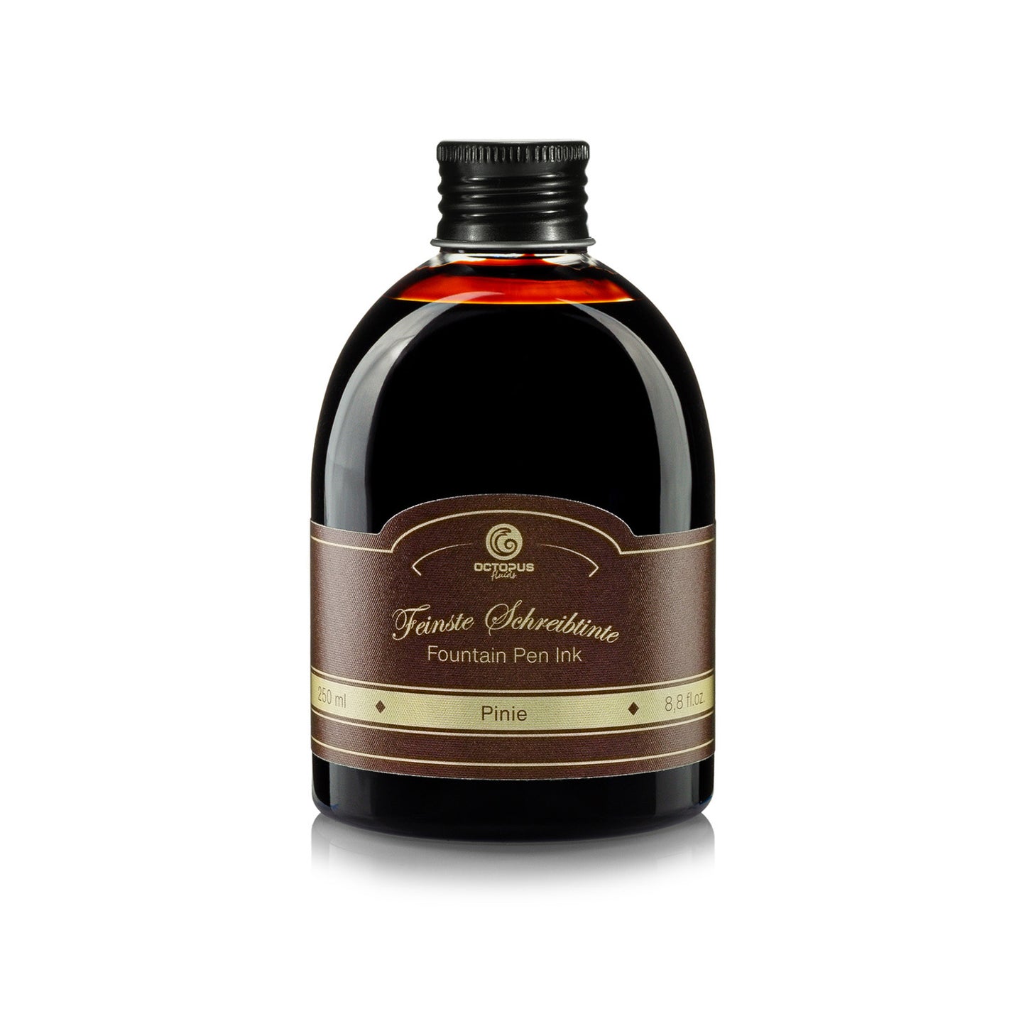 Octopus Fluids Fountain Pen Ink - 250 ml Bottle - Pinie Pine Brown - Made in Germany