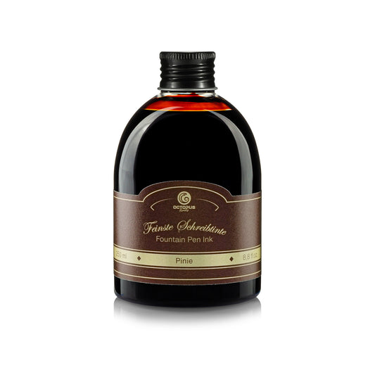 Octopus Fluids Fountain Pen Ink - 250 ml Bottle - Pinie Pine Brown - Made in Germany