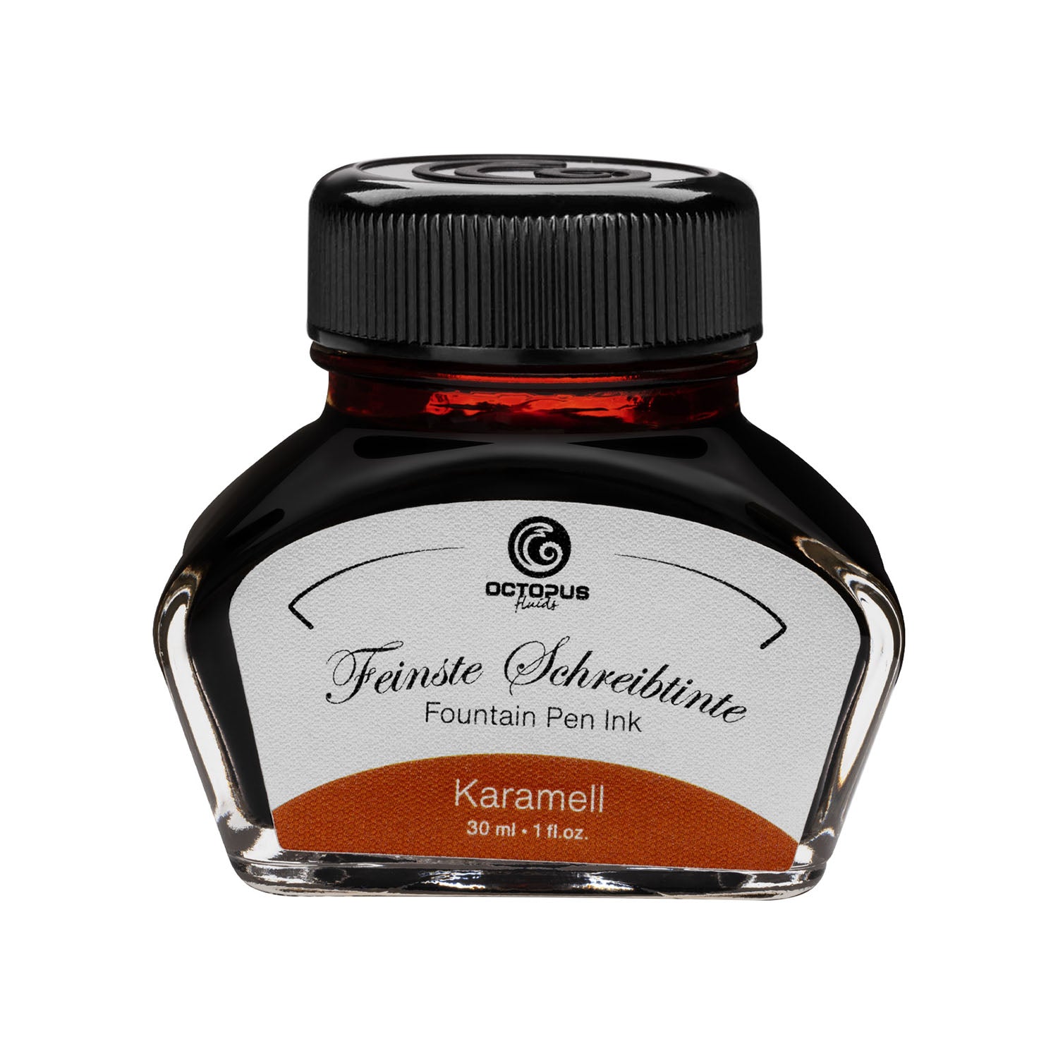 Octopus Fluids Fountain Pen Ink - 30 ml Bottle - Karamell Brown - Made in Germany