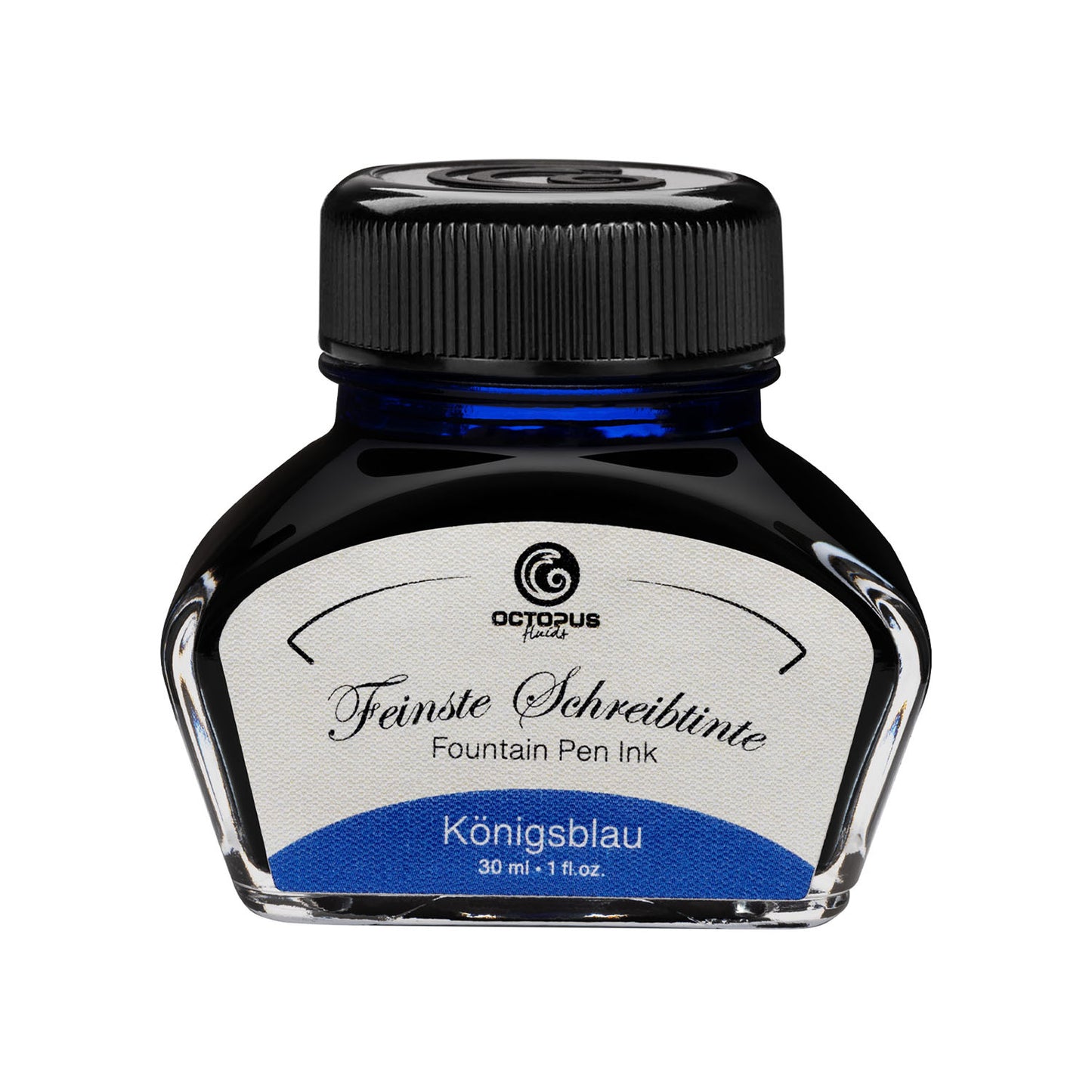 Octopus Fluids Fountain Pen Ink - 30 ml Bottle - Königsblau Royal Blue Erasable - Made in Germany