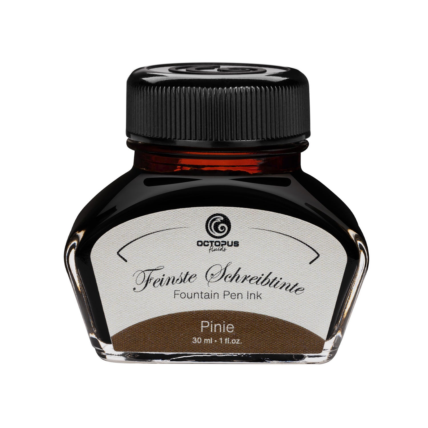 Octopus Fluids Fountain Pen Ink - 30 ml Bottle - Pinie Pine Brown - Made in Germany