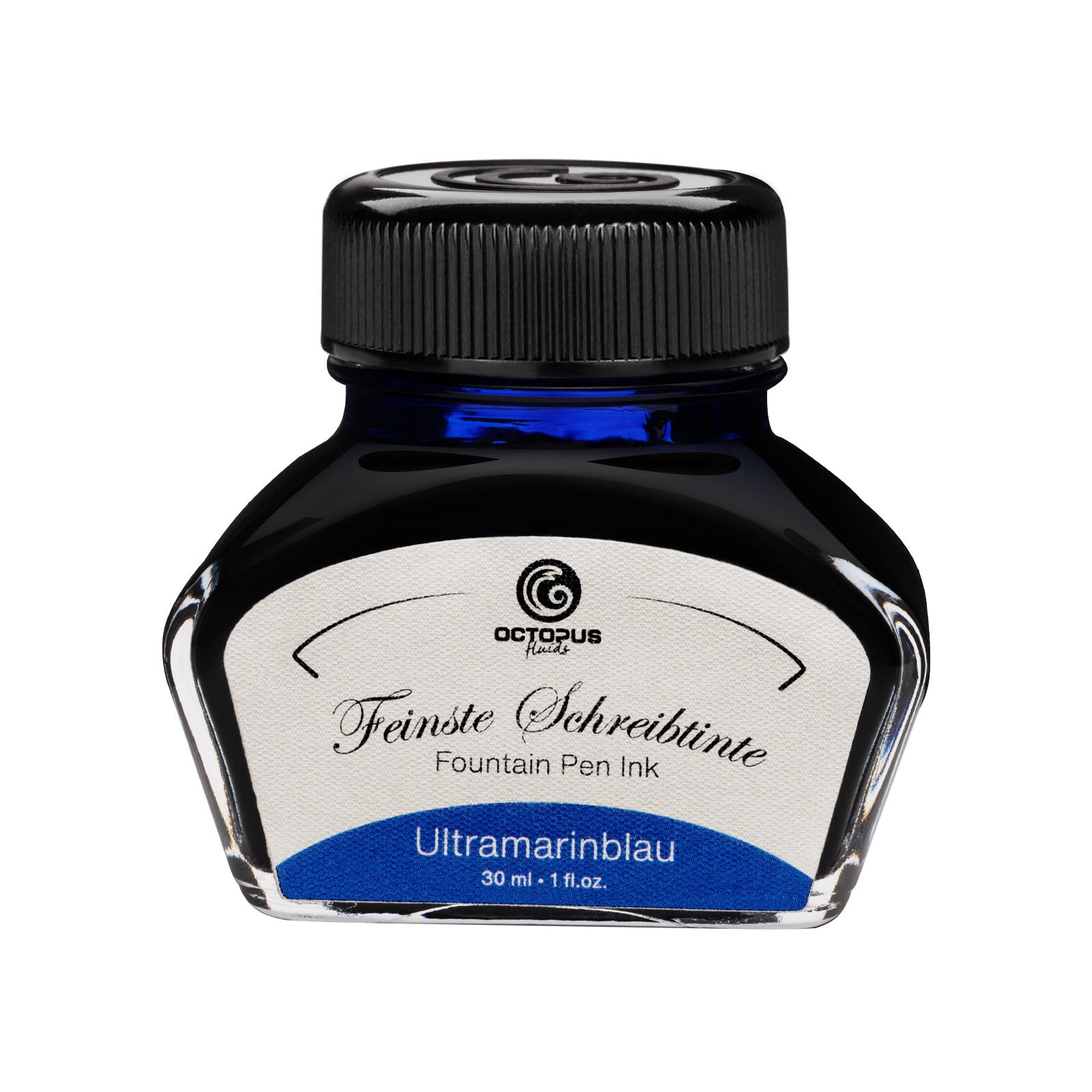 Octopus Fluids Fountain Pen Ink - 30 ml Bottle - Ultramarinblau Ultramarine Blue - Made in Germany
