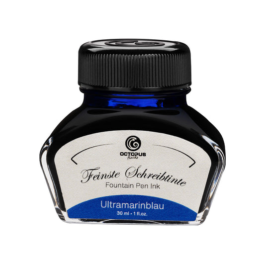 Octopus Fluids Fountain Pen Ink - 30 ml Bottle - Ultramarinblau Ultramarine Blue - Made in Germany