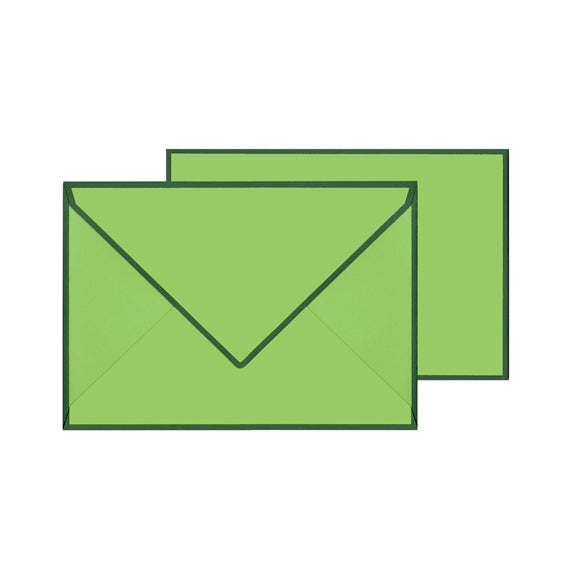 Original Crown Mill Color Edge 4 x 6 Note Card and Envelope Box Bamboo Dark Green