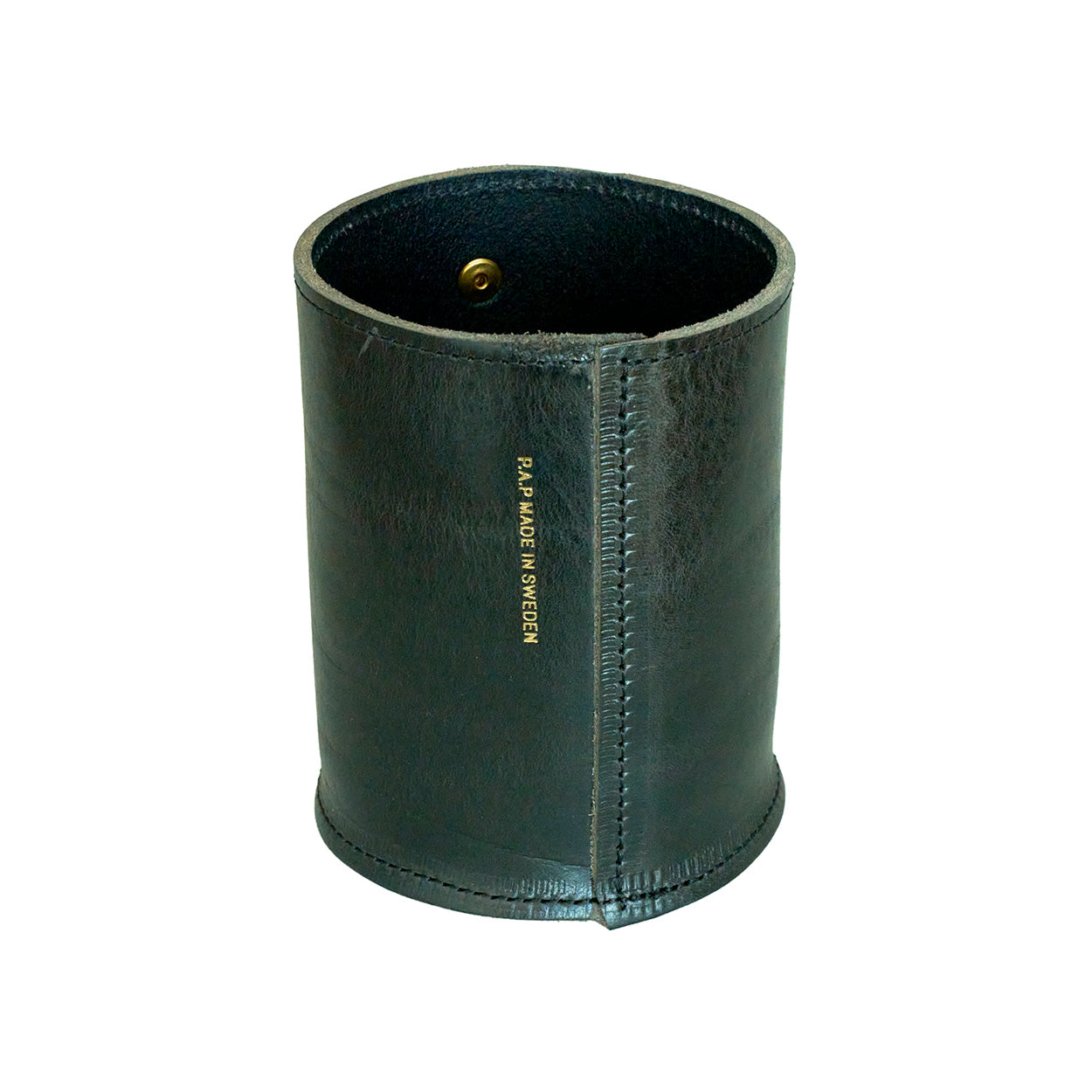 PAP Sweden Leather Pen Cup - Black back