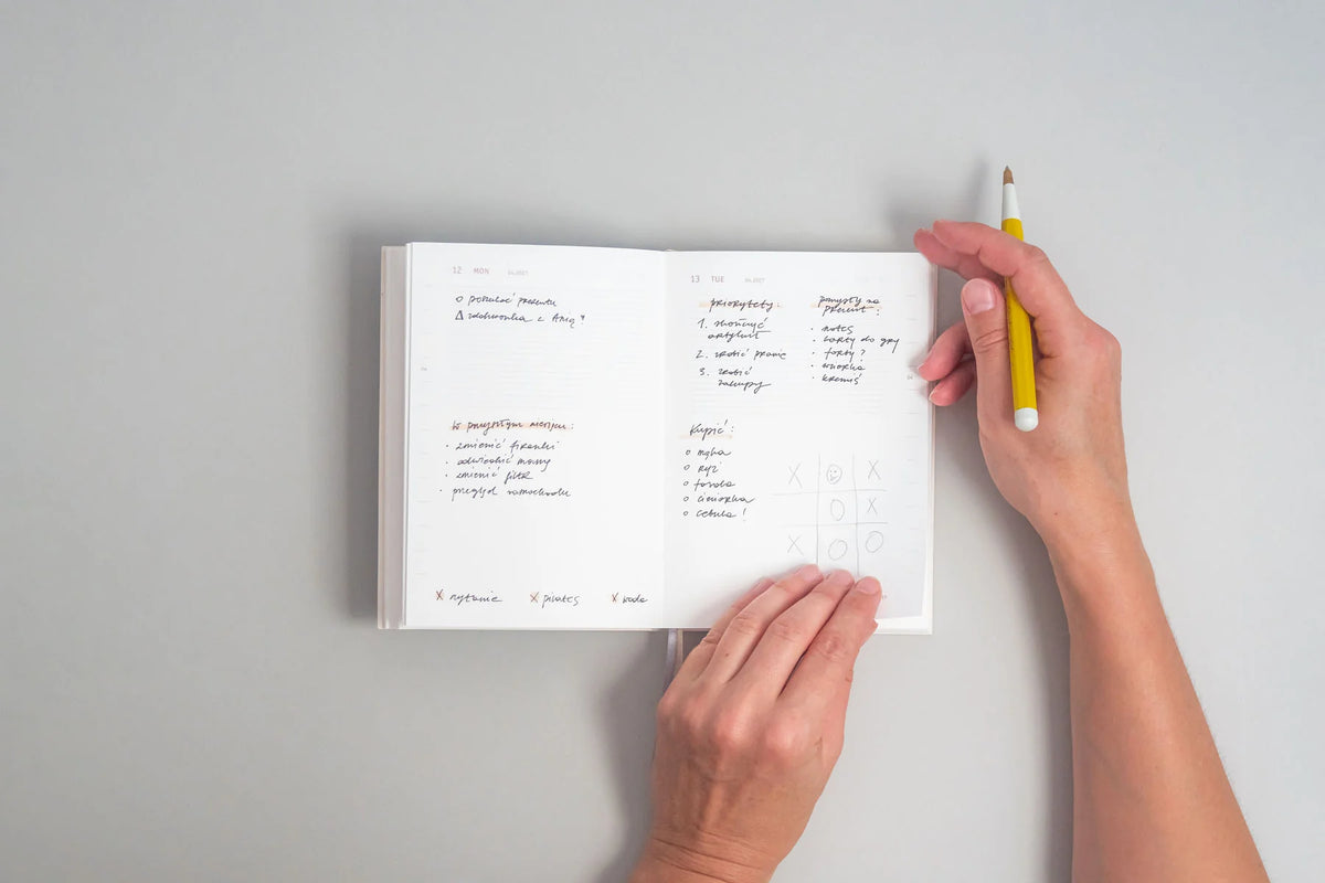Everyday 2026 Daily Calendar  - Fountain Pen Friendly Planner - Made in Poland in use