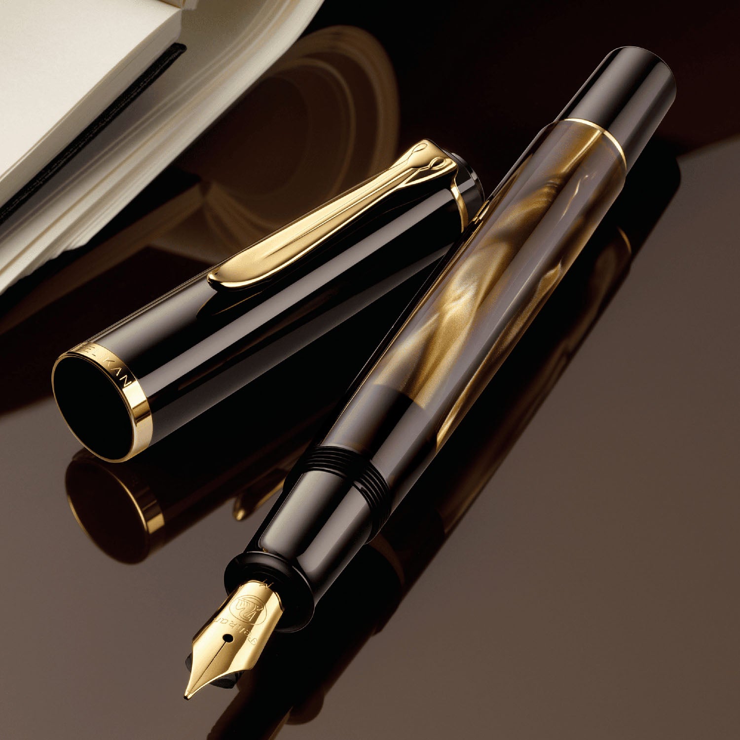 Pelikan Classic M200 Fountain Pen - Brown Marble - Made In Germany lifestyle