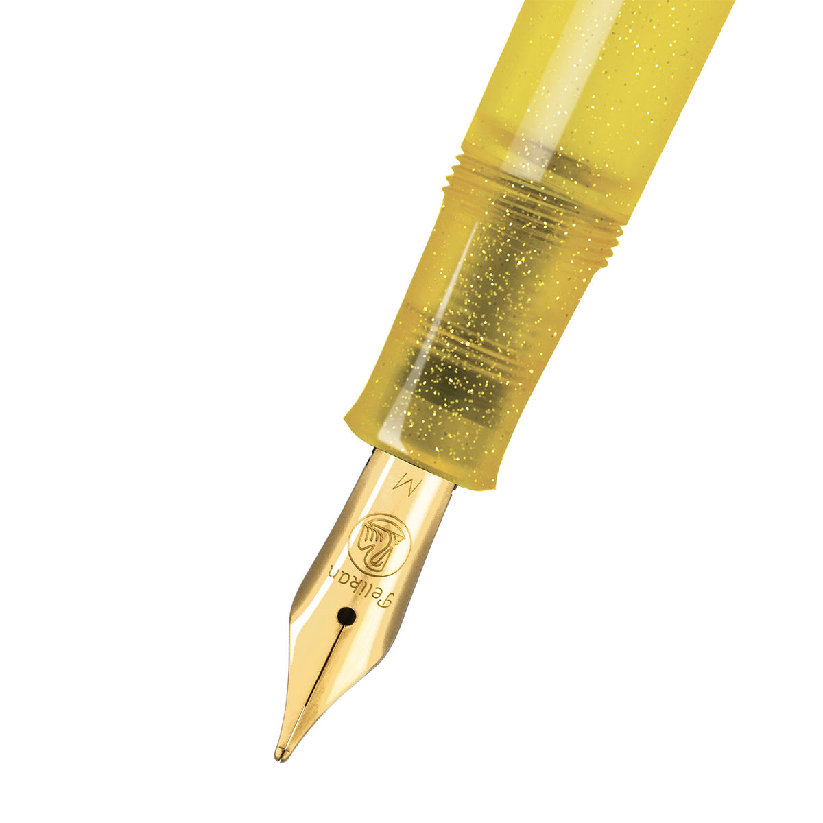 Pelikan Classic M200 Fountain Pen - Pyrite - Special Edition  - Made In Germany Nib angle