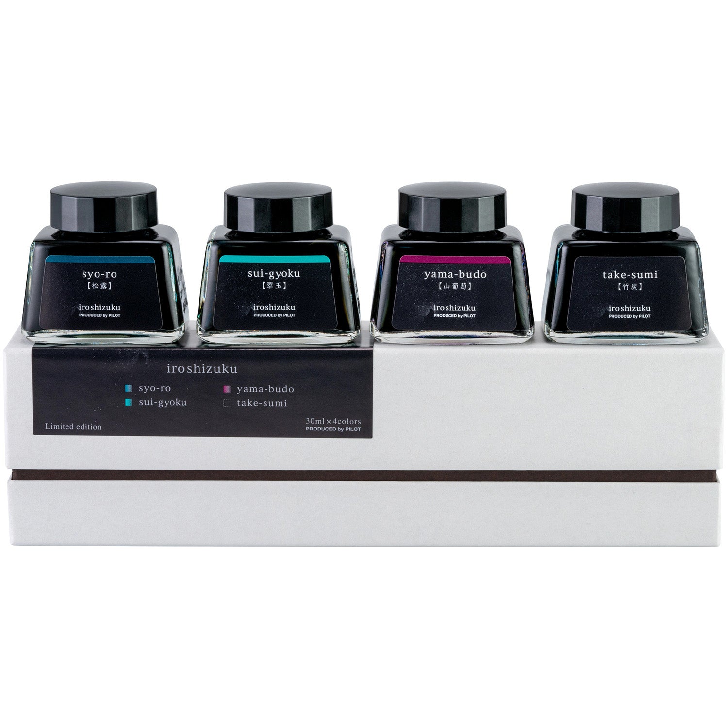 Pilot Iroshizuku Ink - Yoi Gift Set - 30 ml Bottles - Limited Edition Fountain Pen ink bottles on box
