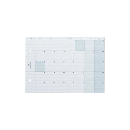 Postalco Snap Pad Calendar 2027 - A5 - Made in Japan