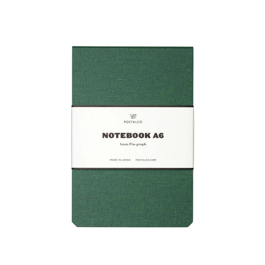 Postalco Notebook A6 - Dark Green - Fountain Pen Friendly - Made in Japan