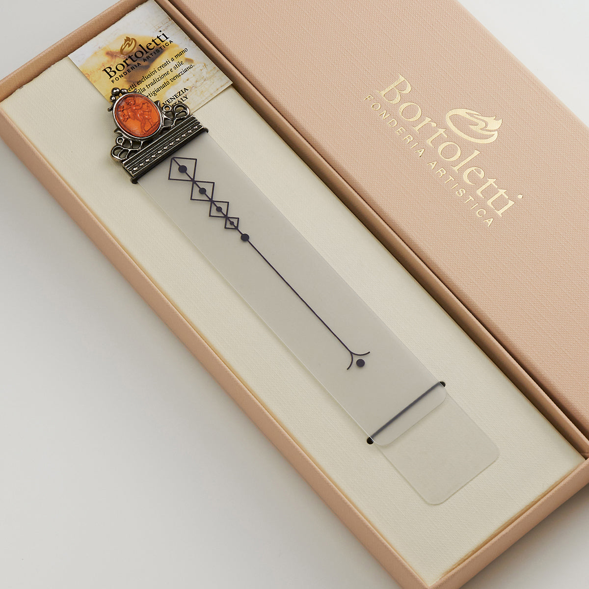 Bortoletti Murano Glass Paste Cameo Bookmark