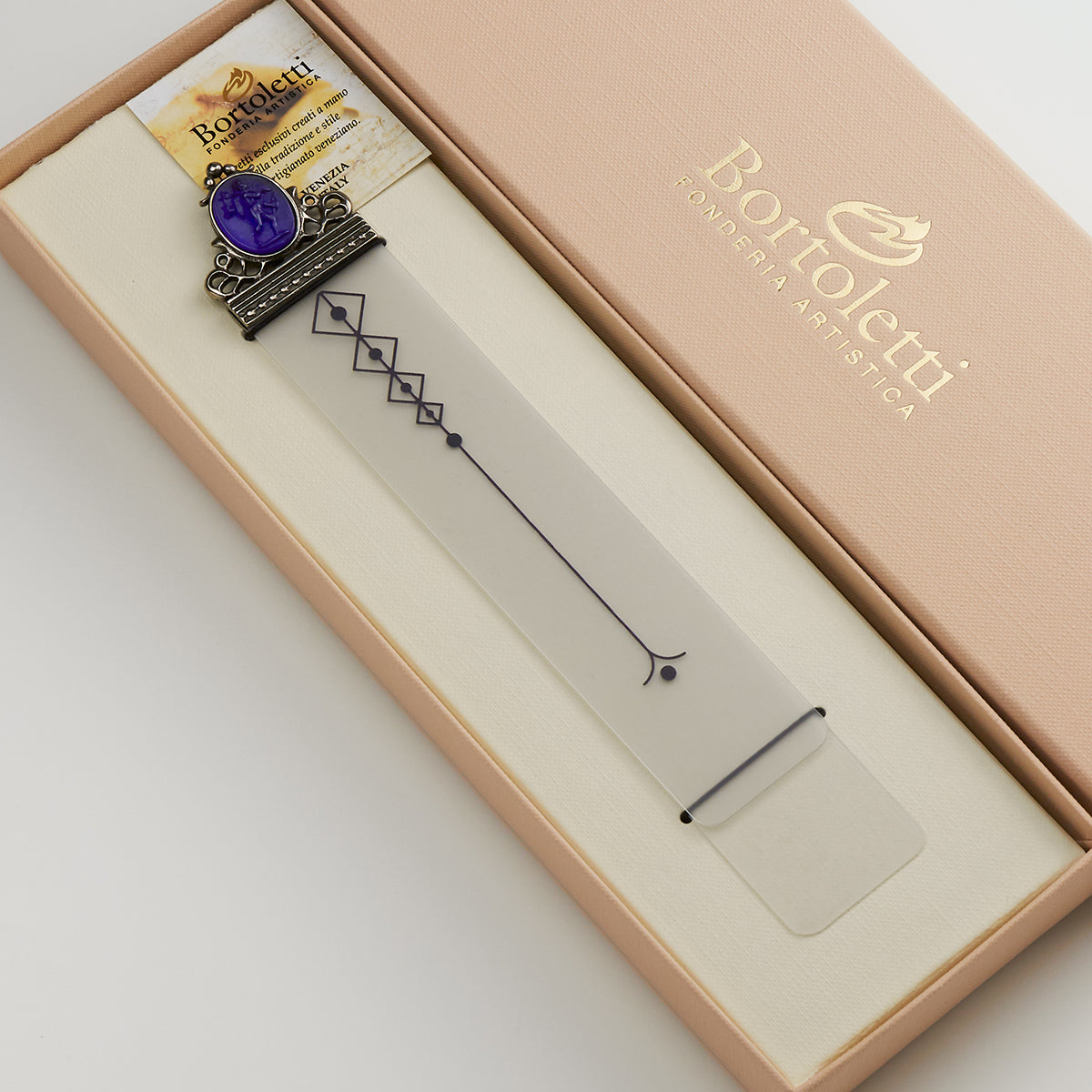 Bortoletti Murano Glass Paste Cameo Bookmark
