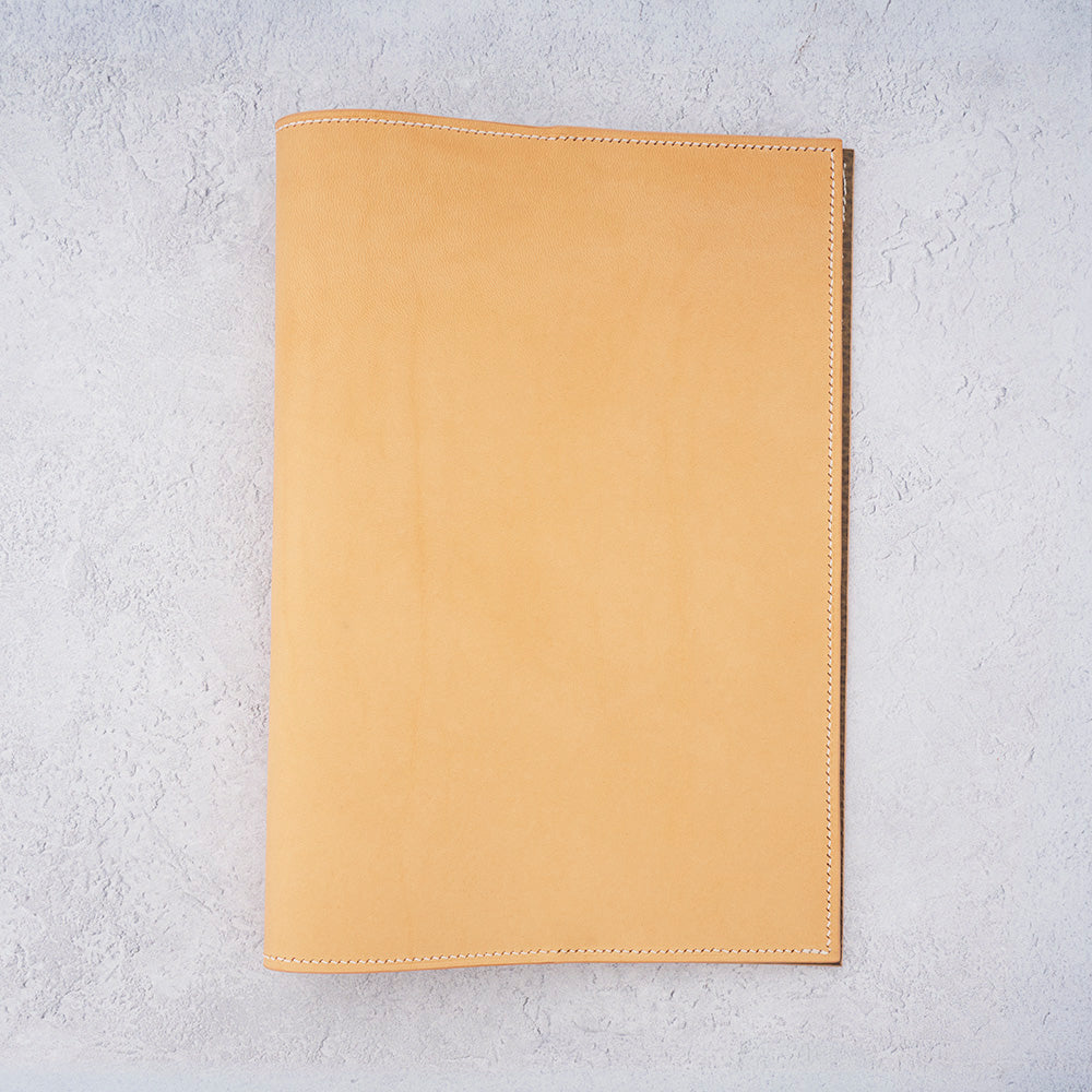 The Paper Mind Notebook Cover - A5 - Hand-Stitched Buttero Leather - Natural