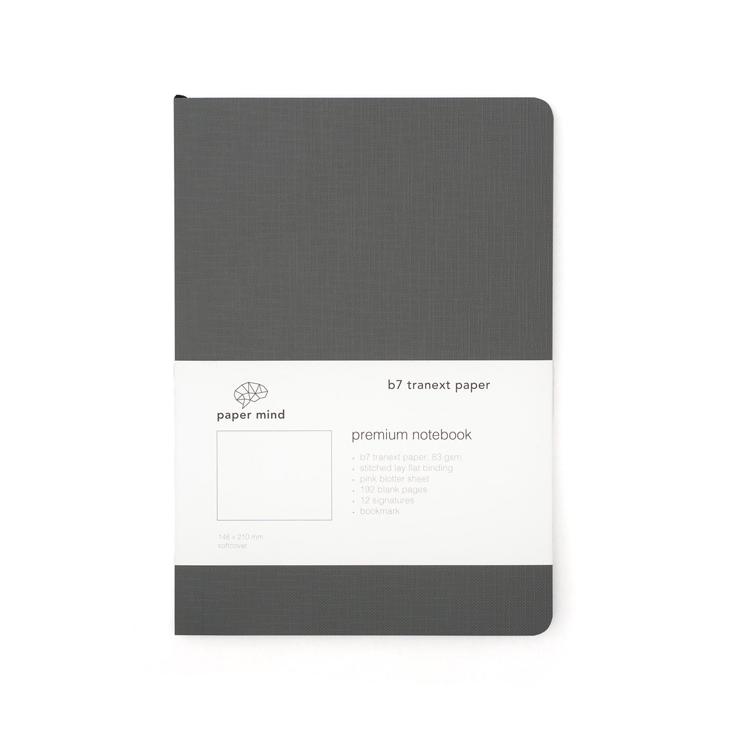 The Paper Mind B7 Tranext Paper Notebook A5 Front Blank Gray Pre Order fountain pen friendly made in Japan 