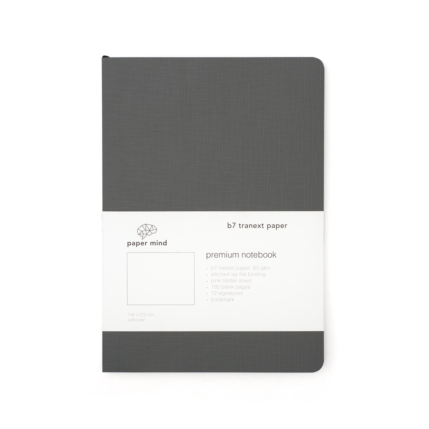 The Paper Mind B7 Tranext Paper Notebook A5 Front Blank Gray Pre Order fountain pen friendly made in Japan 