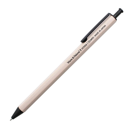 OHTO WN04 Wood Gel Ballpoint Pen 0.4 mm - White - Gel Pen Made in Japan Old Green