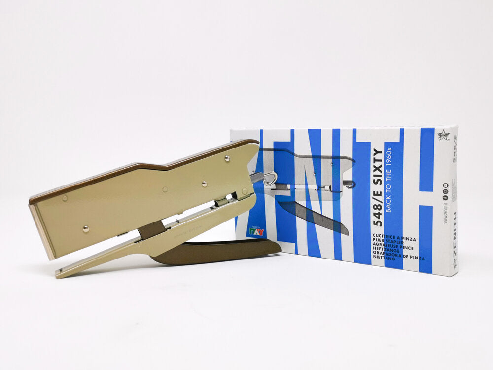 Zenith 548/E SIXTY Pliers Stapler Made in Italy with box angle