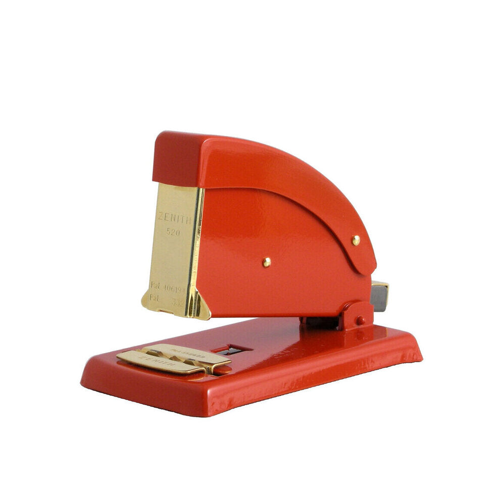 Zenith 520/E Gold Stapler Red Orange Made in Italy