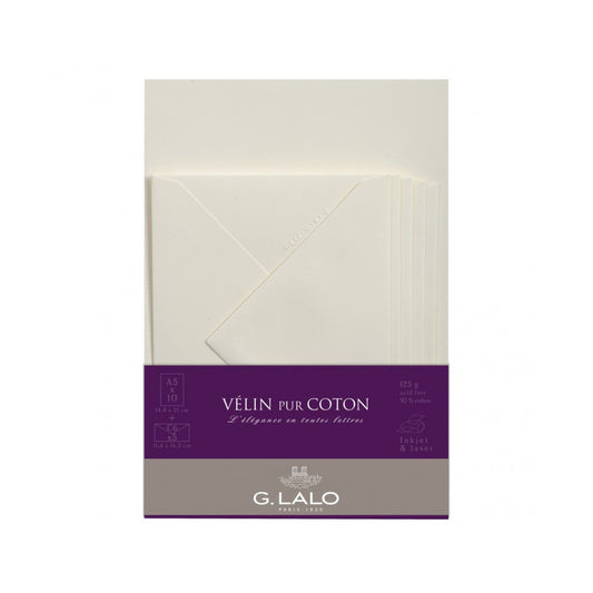 G. Lalo Vélin Pur Coton Correspondence Letter Set Made in France Cotton Writing Paper Fountain pen friendly