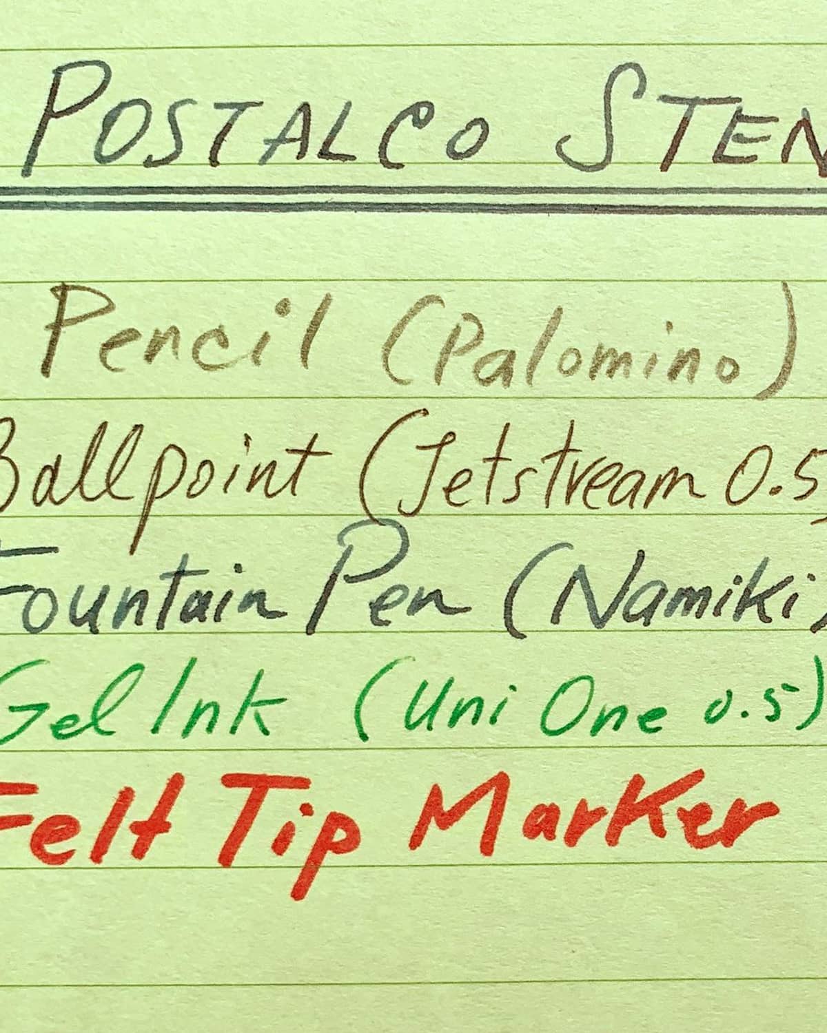 Postalco Snap Pad Notepad A6 - Refill - Fountain Pen Friendly Paper - Made in Japan steno pad writing sample