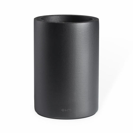 E+M Potbelly - Black Beech Wood Pen Cup Made in Germany