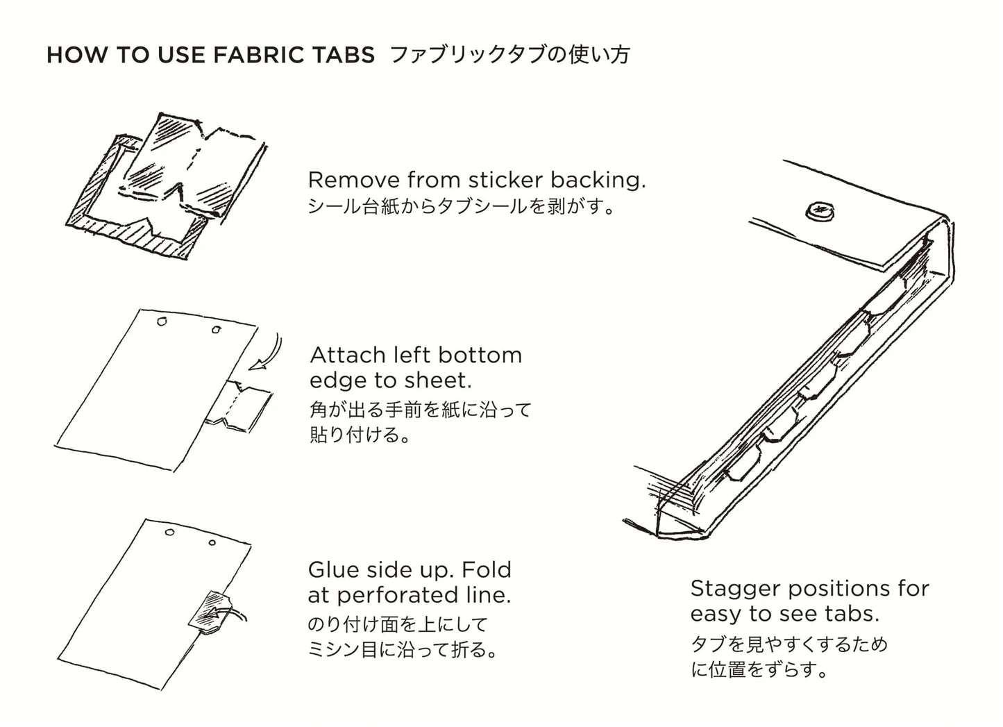 Postalco Fabric Tabs instructions