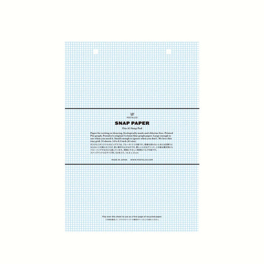 Postalco Snap Pad Notepad A5 - Refill - Fountain Pen Friendly Paper - Made in Japan Snap Paper 1mm