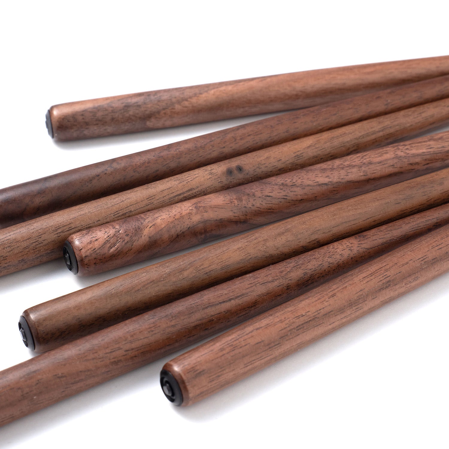 Kakimori Walnut Wood Nib Holders up close 