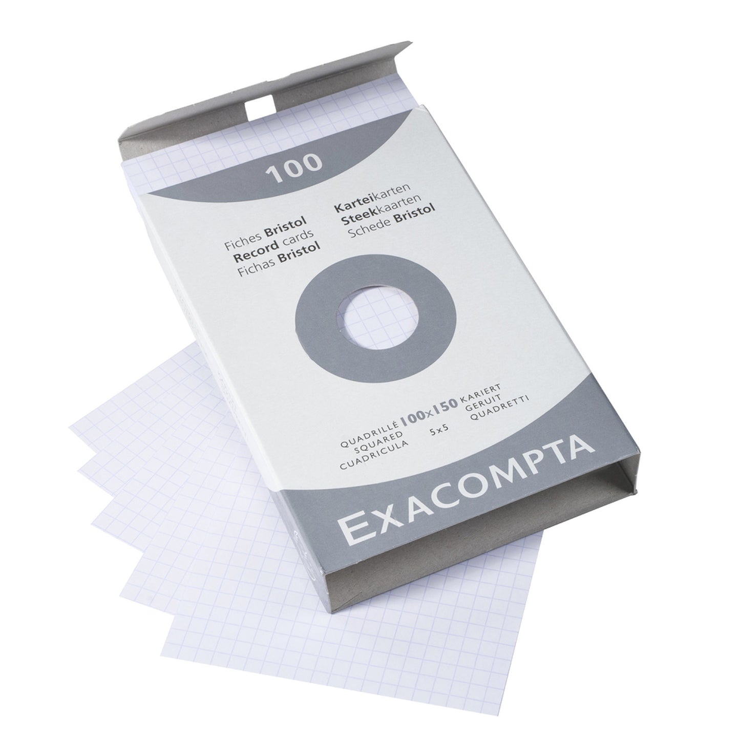 Exacompta Bristol Index Cards 3x5 Clairefontaine Graph grid squared 75x125 mm fountain pen friendly index cards