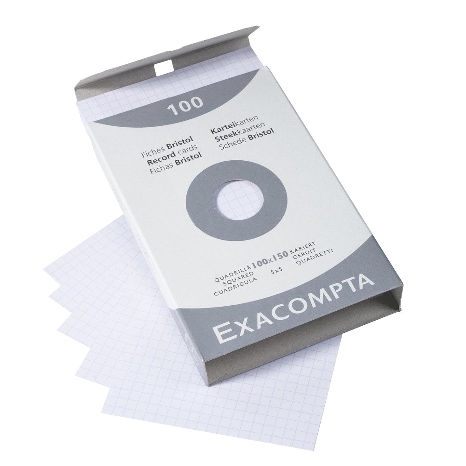 Exacompta Bristol Index Cards 3x5 Clairefontaine Graph grid squared 75x125 mm fountain pen friendly index cards