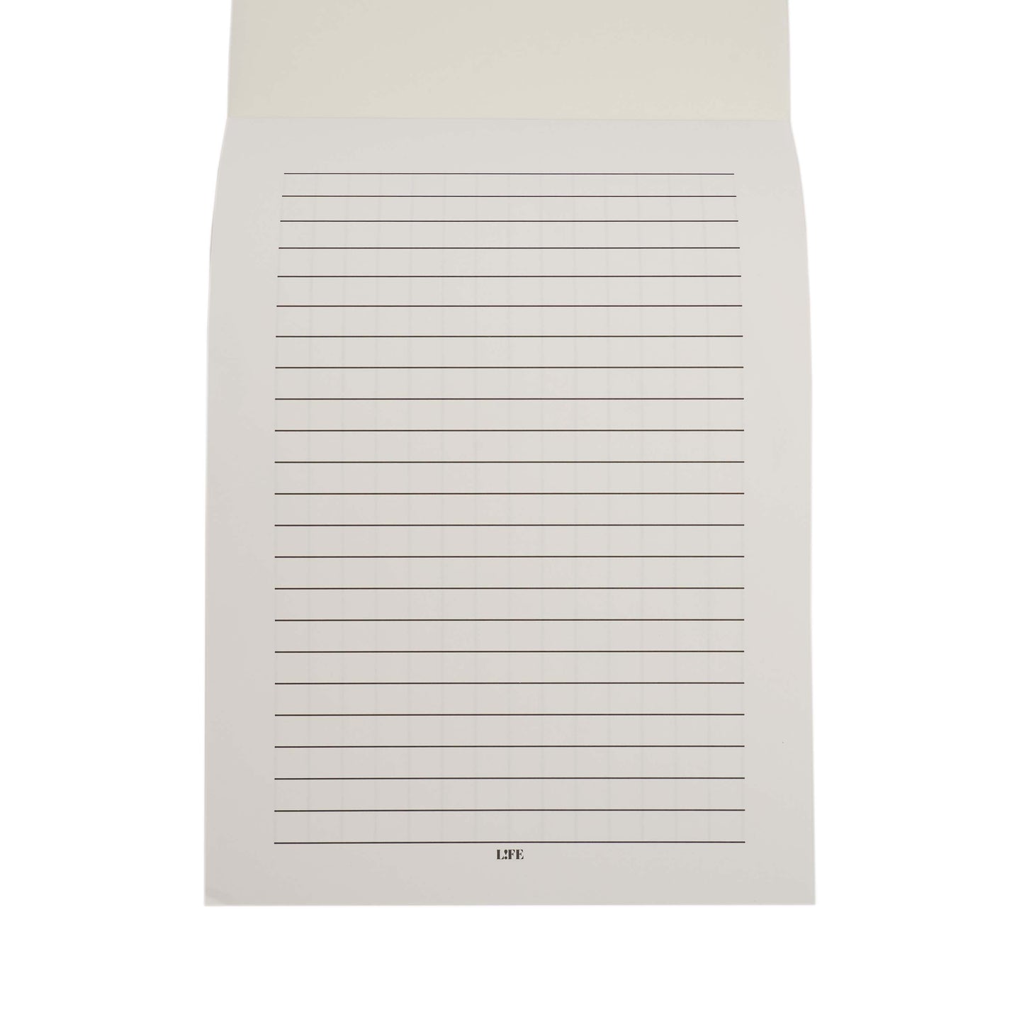 Life airmail pad L1096 on a white background, onion skin paper, tracing paper made in Japan, showing the lining sheet. 