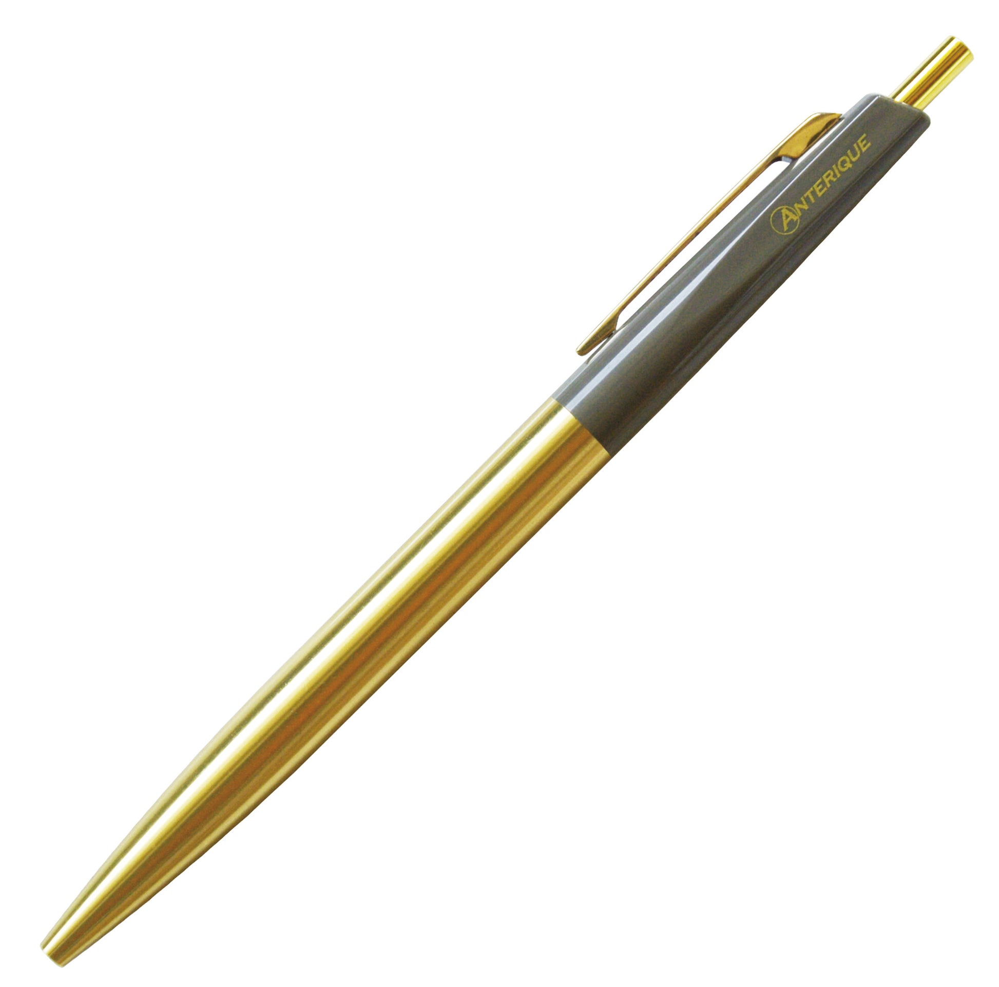 Anterique Brass Cacao Grey Ballpoint Pen ATBP2-CG Made in Japan