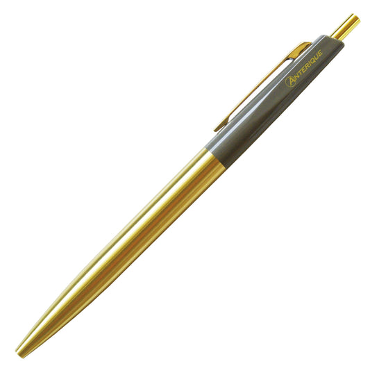 Anterique Brass Cacao Grey Ballpoint Pen ATBP2-CG Made in Japan