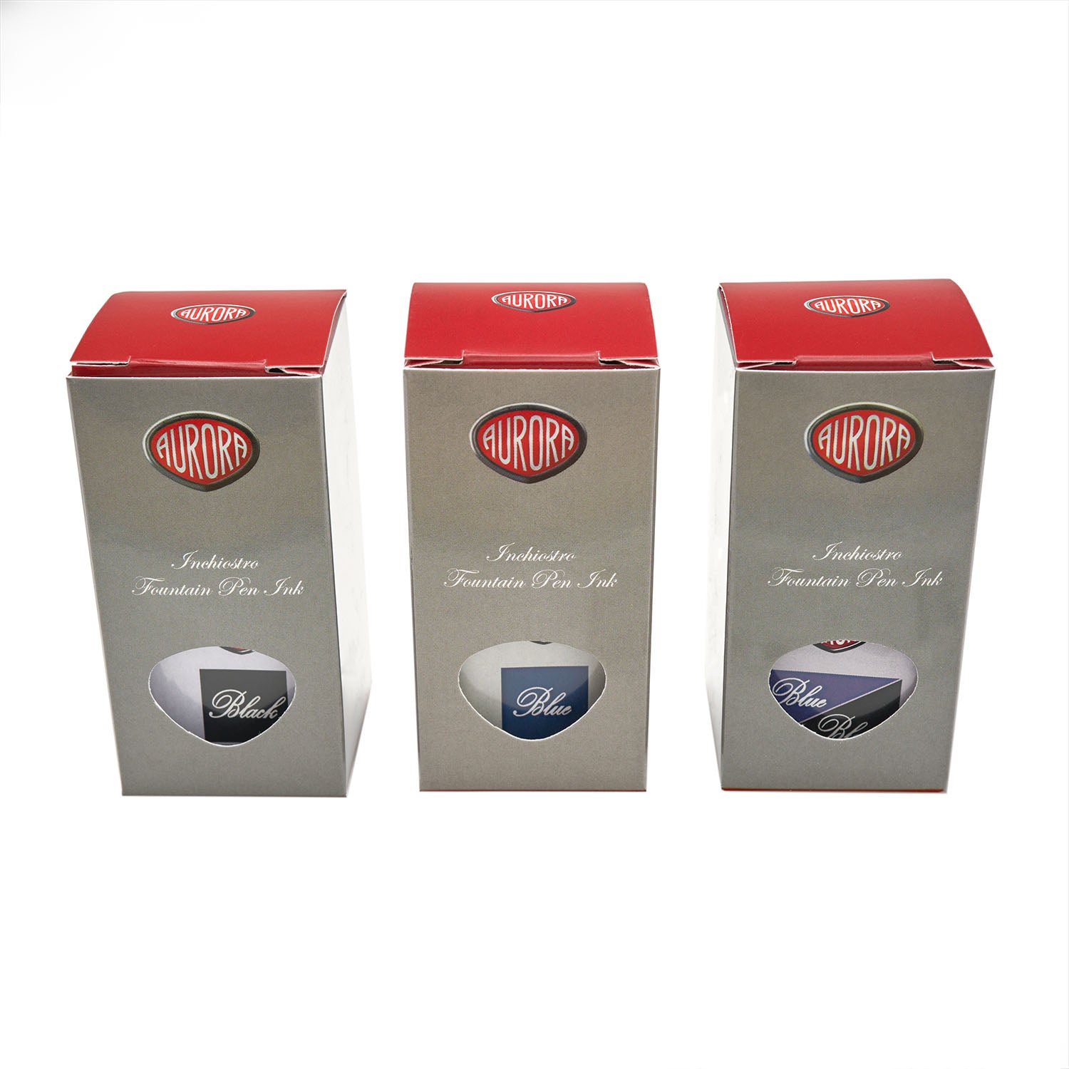 Aurora Fountain Pen Ink Black - 45 ml Bottle  Made in Italy boxes