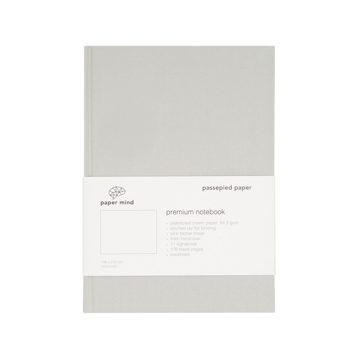 The Paper Mind Passepied Cream Hardcover Notebook A5 Blank