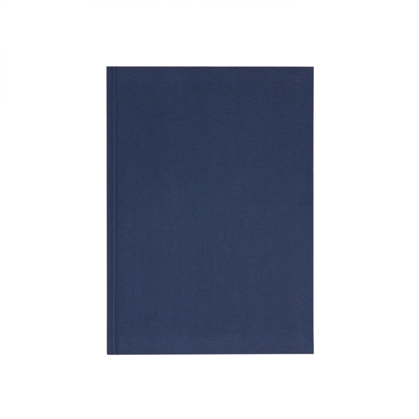 The Paper Mind Cosmo Air Light Hardcover Notebook. Fountain pen friendly Journal. Navy Blue Japanese Linen Cover. Front cover of notebook show on white background.