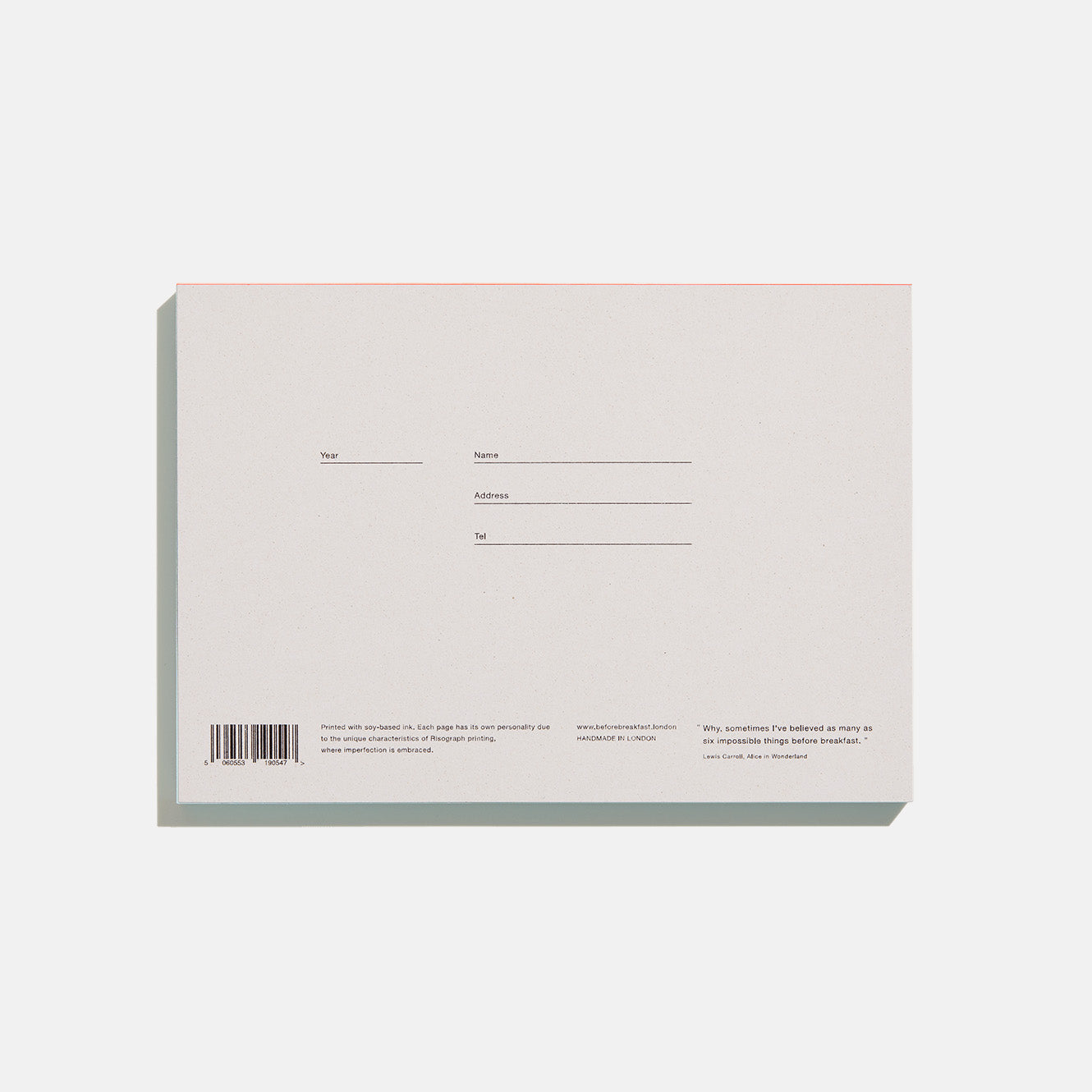 Weekly Notepad by Before Breakfast Pale Blue back Fountain Pen Friendly