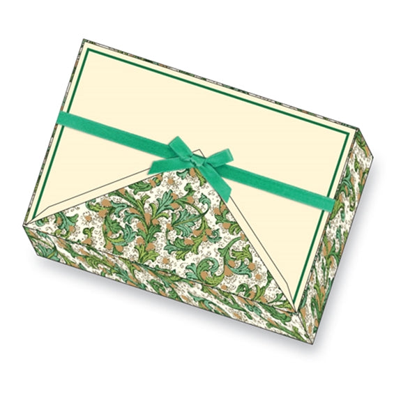 Classica Italiana 100% Cotton Letter Set  Florentine Green pattern fountain pen friendly