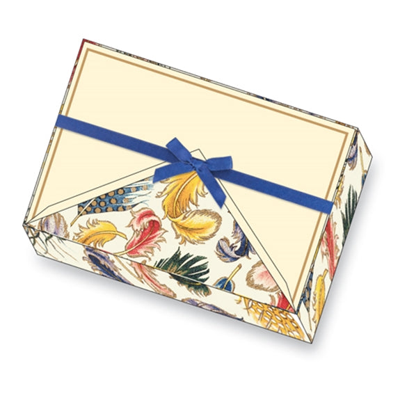 Classica Italiana 100% Cotton Letter Set  Feathers pattern fountain pen friendly